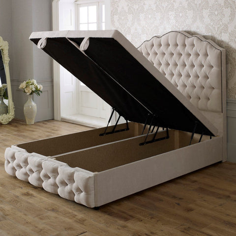 Amelia Chesterfield Headboard & Footplate Bespoke Ottoman Bed-Ottoman Bed-Chic Concept