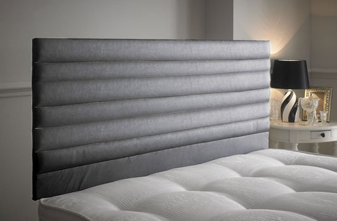 Horizontal Panels Fabric Upholstered Bespoke Low Headboard-Low Headboard-Chic Concept