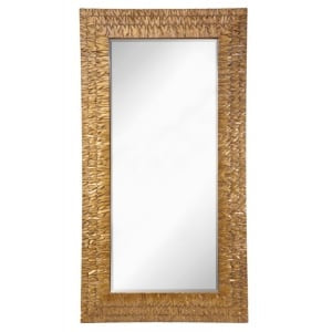 Fern Dark Gold Finish Wall Mirror-Rectangle Mirror-Chic Concept