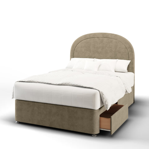 Savona Arched Border Bespoke Headboard Divan Bed Base with Storage Options-Divan Bed-Chic Concept