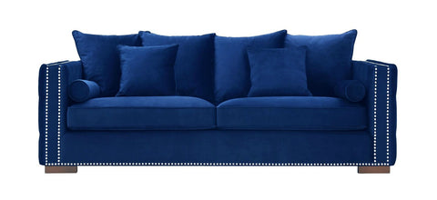Royal Blue Velvet Moscow Sofa Sets-Fabric Sofa-Chic Concept