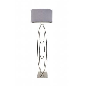 Contemporary Oval Rings Nickel Floor Lamp-Floor Lamp-Chic Concept