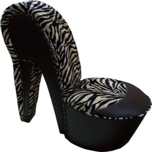 Leopard high heel shoe on sale chair