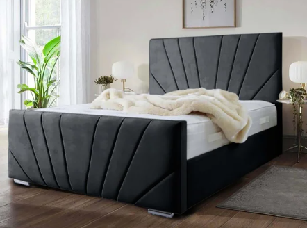 New Sunrise Upholstered Sleigh Bed-Bed-Chic Concept