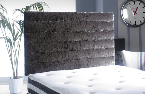 Horizontal Panels Fabric Upholstered Bespoke Low Headboard-Low Headboard-Chic Concept