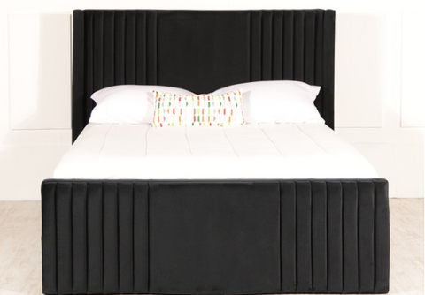 Winged Zien Sleigh Bed-Sleigh Bed-Chic Concept