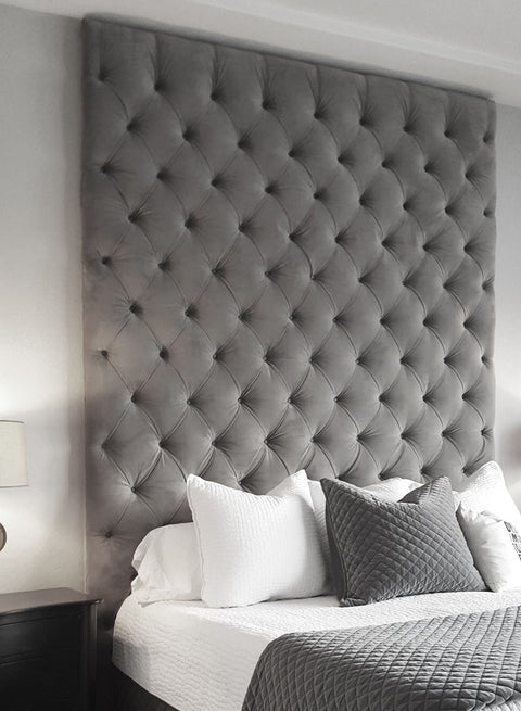 New Bespoke Chesterfield Buttoned Wall Mounted Headboard Fabric Upholstered Bed - Build Your Bed-mws_apo_generated-Chic Concept