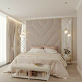 "V" Designer Panels Wall Mounted Headboard Fabric Upholstered Bed - Build Your Bed-mws_apo_generated-Chic Concept