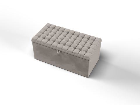Small Cubic Buttoned Ottoman Storage Box-Ottoman Box-Chic Concept