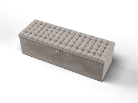 Small Cubic Buttoned Ottoman Storage Box-Ottoman Box-Chic Concept