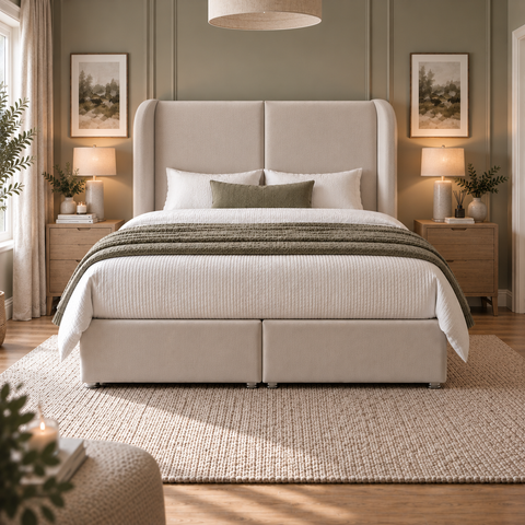 Albany Double Panel Divan Ottoman Storage Bed-Ottoman Bed-Chic Concept