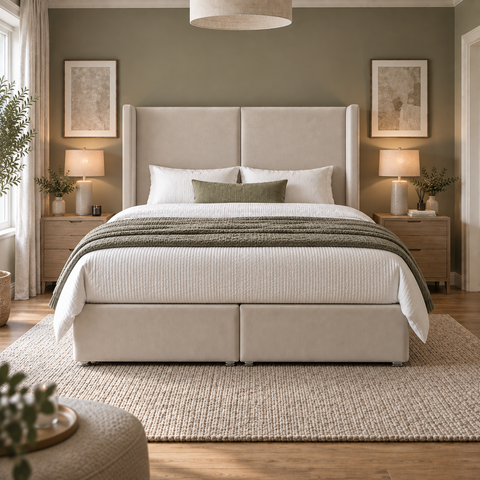 Albany Double Panel Divan Ottoman Storage Bed-Ottoman Bed-Chic Concept