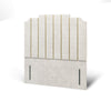 Art Deco Vertical Panels Metal Gold Strips Bespoke Headboard Kids Divan Bed with Mattress Options-Divan Bed-Chic Concept