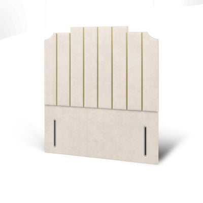 Art Deco Vertical Panels Metal Gold Strips Bespoke Headboard Kids Divan Bed with Mattress Options-Divan Bed-Chic Concept