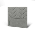 Descent Chevron Design Bespoke Tall Headboard Kids Divan Bed Base with Mattress Options-Divan Bed-Chic Concept