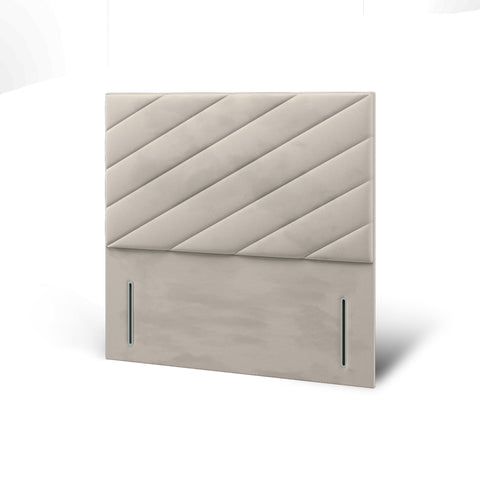 Athens Diagonal Panels Fabric Upholstered Bespoke Tall Floor Standing Headboard-Tall Floor Standing Headboard-Chic Concept