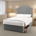 Gatsby Bespoke Vertical Panels Headboard Divan Bed Bed with Mattress Options-Divan Bed-Chic Concept