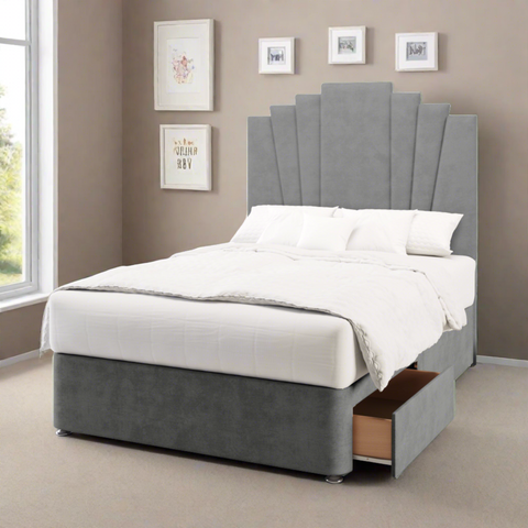 Gatsby Bespoke Vertical Panels Headboard Kids Divan Bed Bed with Mattress Options-mws_apo_generated-Chic Concept