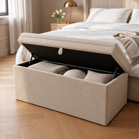 Linea Ottoman Storage Box-Ottoman Box-Chic Concept
