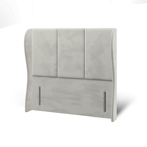 York Three Panel Fabric Upholstered Solitaire Winged Headboard with Ottoman Storage Bed & Mattress Options-Ottoman Bed-Chic Concept