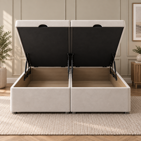 Albany Double Panel Divan Ottoman Storage Bed-Ottoman Bed-Chic Concept