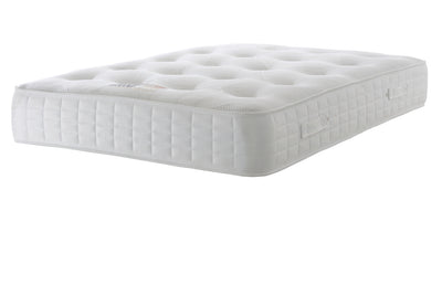 Hudson Small Cubic Buttoned Border Headboard Kids Divan Bed Base with Mattress Options-Divan Bed-Chic Concept