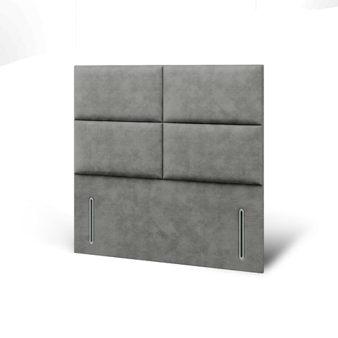 Quadrant Fabric Upholstered Tall Headboard with Kids Divan Bed Base & Mattress Options-Divan Bed-Chic Concept