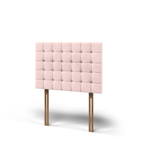 Small Cubic Buttoned Fabric Upholstered Bespoke Low Headboard-Low Headboard-Chic Concept