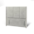 York 3 Panel Straight Wing Bespoke Headboard Divan Base Storage Bed with Mattress Options-Divan Bed-Chic Concept