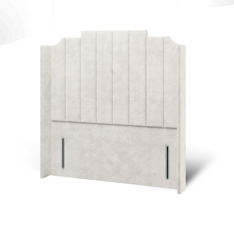 Lisbon Art Deco Straight Wing Bespoke Headboard Divan Base Storage Bed with Mattress Options-Divan Bed-Chic Concept