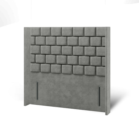 Brick Design Fabric Upholstered Serenity Winged Headboard with Ottoman Storage Bed & Mattress Options-Ottoman Bed-Chic Concept