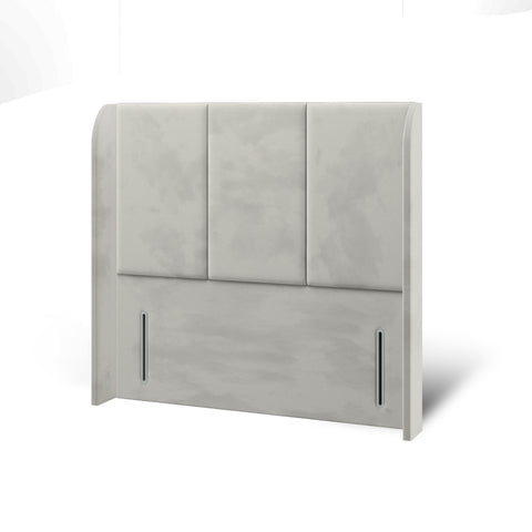 York 3 Panel Top Curve Wing Bespoke Headboard Divan Base Storage Bed with Mattress Options-Divan Bed-Chic Concept