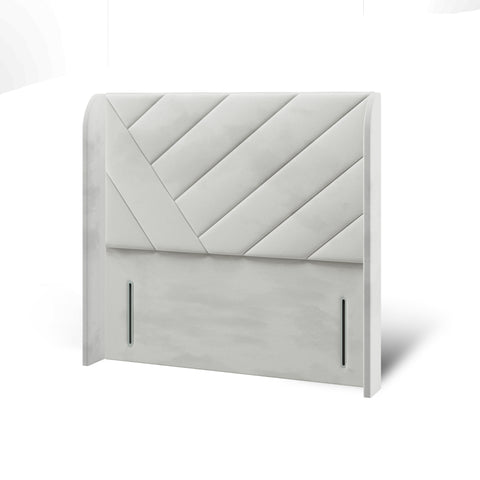 Everest Multi Diagonal Panel Fabric Upholstered Sierra Winged Headboard with Ottoman Storage Bed & Mattress Options-Ottoman Bed-Chic Concept