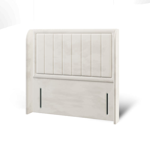 Bella Vertical Panel Border Fabric Upholstered Sierra Winged Headboard with Ottoman Storage Bed & Mattress Options-Ottoman Bed-Chic Concept