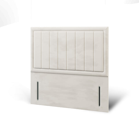 Bella Vertical Lines Border Fabric Upholstered Tall Headboard with Divan Bed Base & Mattress Options-Divan Bed-Chic Concept