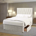 Victory Bespoke Tall Headboard Divan Base Storage Bed & Mattress Options-Divan Bed-Chic Concept