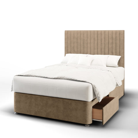 Vienna Fluted Design Headboard Kids Divan Bed Base with Mattress Options-Divan Bed-Chic Concept