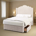 Amelia Straight Wing Bespoke Headboard Divan Base Storage Bed with Mattress Options-Divan Bed-Chic Concept