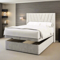 Victory Fabric Upholstered Serenity Winged Headboard with Ottoman Storage Bed & Mattress Options-Ottoman Bed-Chic Concept