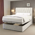 Victory Fabric Upholstered Sierra Winged Headboard with Ottoman Storage Bed & Mattress Options-Ottoman Bed-Chic Concept