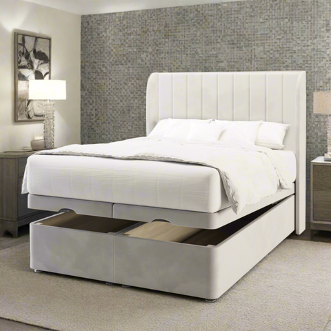 Durham Vertical Panel Fabric Upholstered Sierra Winged Headboard with Ottoman Storage Bed & Mattress Options-mws_apo_generated-Chic Concept