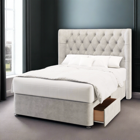 Duke Chesterfield Wing Bespoke Tall Headboard Divan Base Storage Bed with Mattress options-mws_apo_generated-Chic Concept