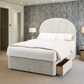 Sienna Arched Border Vertical Panels Bespoke Headboard Divan Bed Base with Mattress Options-Divan Bed-Chic Concept