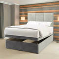 York Three Panel Fabric Upholstered Tall Headboard with Ottoman Storage Bed & Mattress Options-Ottoman Bed-Chic Concept