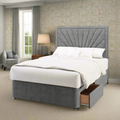 Sunrise Border Bespoke Tall Headboard Divan Base Storage Bed & Mattress Options-Divan Bed-Chic Concept