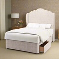 Amelia Middle Curve Wing Bespoke Headboard Divan Base Storage Bed with Mattress Options-Divan Bed-Chic Concept