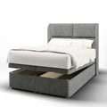 Quadrant Fabric Upholstered Sierra Winged Headboard with Ottoman Storage Bed & Mattress Options-Ottoman Bed-Chic Concept