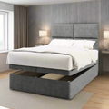 Quadrant Fabric Upholstered Tall Headboard with Ottoman Storage Bed Base & Mattress Options-mws_apo_generated-Chic Concept