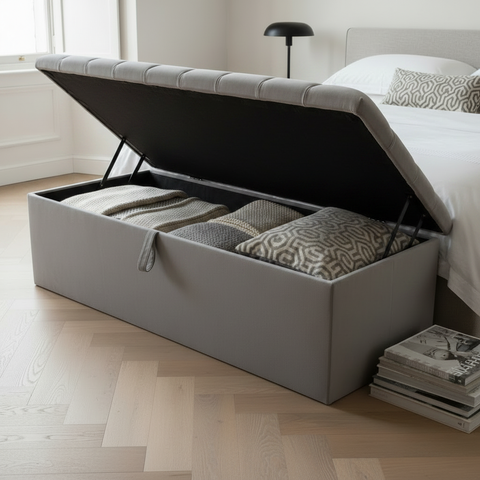 Large Cubic Ottoman Storage Box-Ottoman Box-Chic Concept