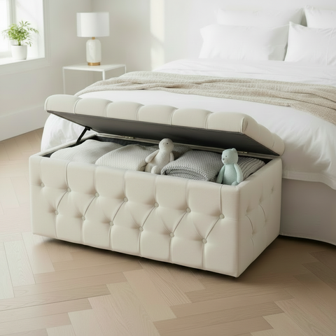 4 Sided Chesterfield Ottoman Storage Box-Ottoman Box-Chic Concept
